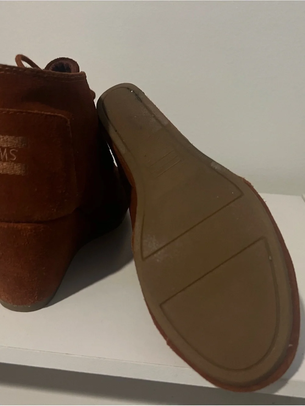 Toms Women's Chestnut Suede Lace-Up Ankle Booties